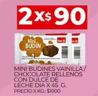 Supermercados DIA Mini budines vainilla chocolate rellenos con dulce de leche dia oferta