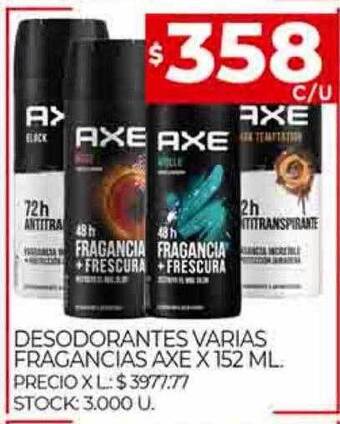 Supermercados DIA Desodorantes varias fragancias axe oferta