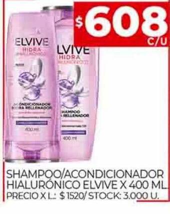 Supermercados DIA Shampoo acondicionador hialurónico elvive oferta