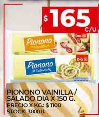 Supermercados DIA Pionono vainilla salado dia oferta