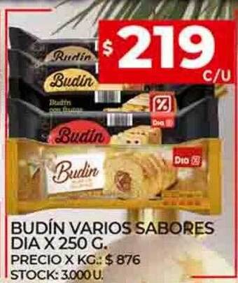 Supermercados DIA Budín varios sabores dia oferta