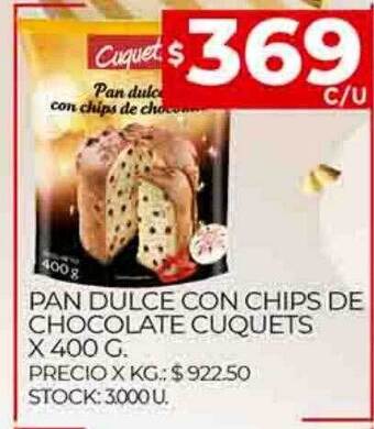 Supermercados DIA Pan dulce con chips de chocolate cuquets oferta