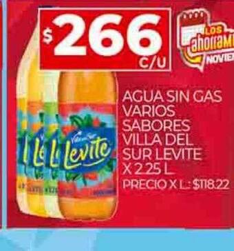Supermercados DIA Agua sin gas varios sabores villa del sur levite oferta