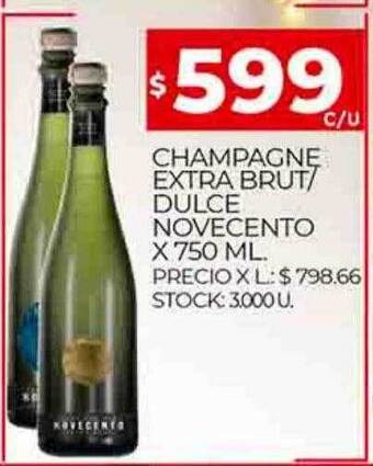 Supermercados DIA Champagne extra brut dulce novecento oferta