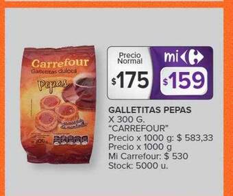 Carrefour Market Galletitas pepas oferta