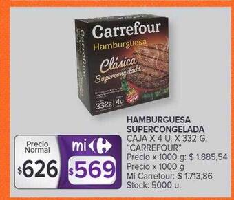 Carrefour Market Hamburguesa supercongelada oferta