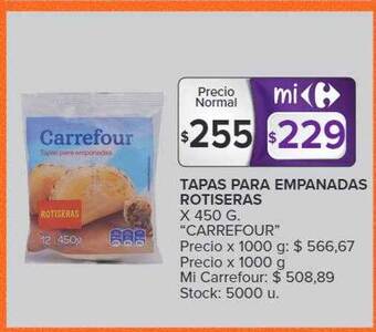 Carrefour Market Tapas para empanadas rotiseras oferta