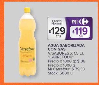 Carrefour Market Agua saborizada con gas oferta