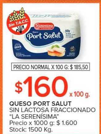 Carrefour Market Queso port salut sin lactosa fraccionado oferta