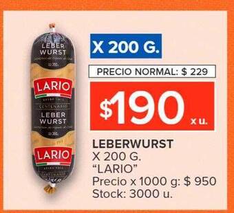 Carrefour Market Leberwurst oferta