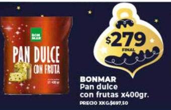 Supermayorista Vital Bonmar pan dulce con frutas oferta