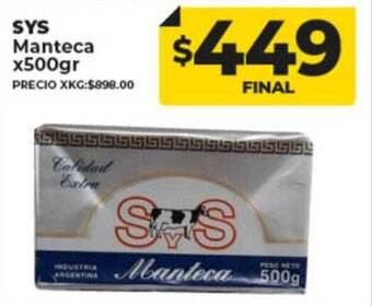 Supermayorista Vital Sys manteca oferta