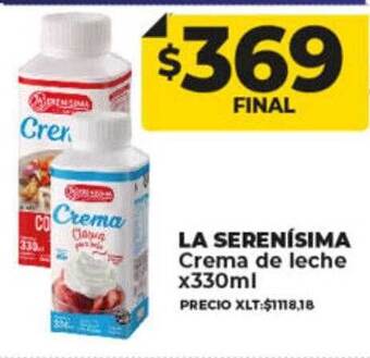 Supermayorista Vital La serenisima crema de leche oferta