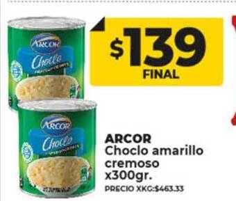 Supermayorista Vital Arcor choclo amarillo cremoso oferta