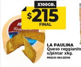 Supermayorista Vital La paulina queso reggianito s pintar oferta