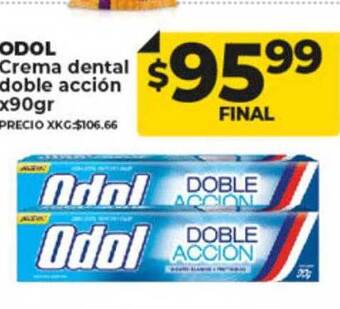 Supermayorista Vital Odol crema dental doble acción oferta