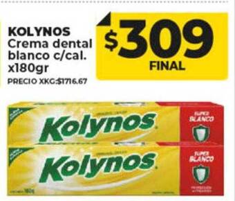 Supermayorista Vital Kolynos crema dental blanco c cal oferta