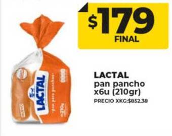 Supermayorista Vital Lactal pan pancho oferta