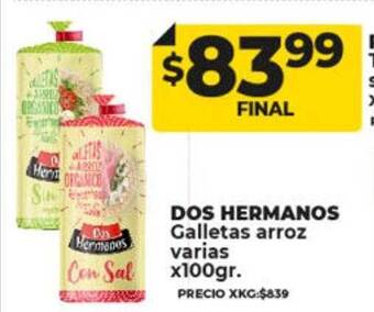 Supermayorista Vital Dos hermanos galletas arroz varias oferta