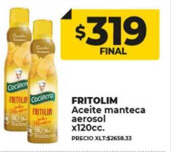 Supermayorista Vital Fritolim aceite manteca aerosol oferta