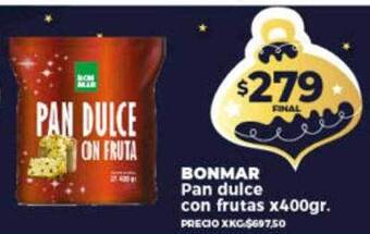 Supermayorista Vital Bonmar pan dulce con frutas oferta