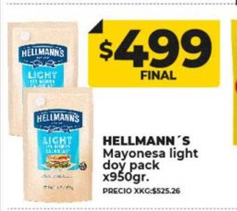 Supermayorista Vital Hellmann's mayonesa light doy pack oferta