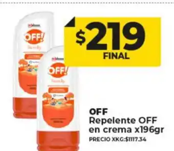 Supermayorista Vital Off repelente off en crema oferta