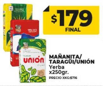 Supermayorista Vital Mañanita taragüi unión yerba oferta