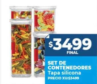 Supermayorista Vital Set de contenedores tapa silicona oferta