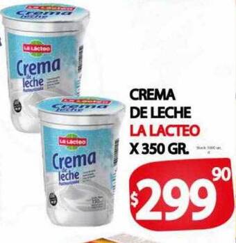 Supermercados Becerra Crema de leche la lacteo oferta
