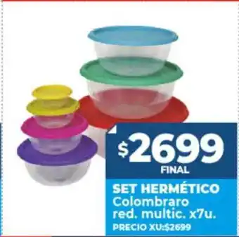 Supermayorista Vital Set hermético colombraro red. multic. oferta