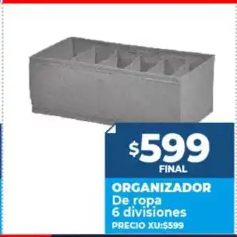 Supermayorista Vital Organizador de ropa 6 divisiones oferta