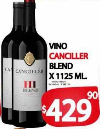 Supermercados Becerra Vino canciller blend oferta