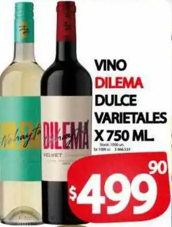 Supermercados Becerra Vino dilema dulce varietales oferta