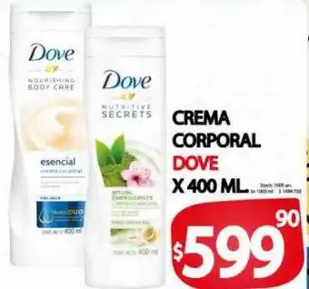 Supermercados Becerra Crema corporal dove oferta