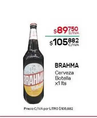 Nini Mayorista Brahma Cerveza Botella x1lts oferta