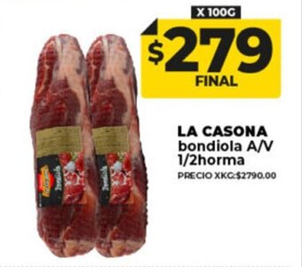 Supermayorista Vital La Casona bondiola A/V 1/2 horma oferta