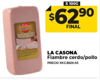 Supermayorista Vital La Casona Fiambre cerdo/pollo oferta