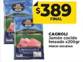 Supermayorista Vital Cagnoli Jamón cocido feteado oferta