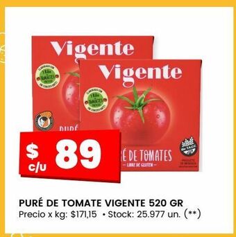 Changomas Puré de tomate vigente 520g oferta