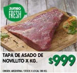 Jumbo Tapa de asado de novillito x kg oferta