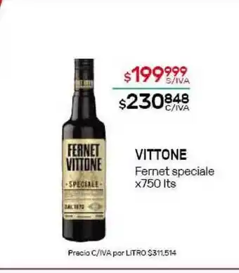 Nini Mayorista Vittone Fernet speciale x750lts oferta