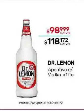 Nini Mayorista Dr. Lemon Aperitivo c/Vodka x1lts oferta