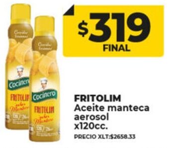 Supermayorista Vital Fritolim Aceite manteca aerosol oferta