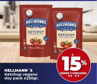 Supermayorista Vital Hellmann's Ketchup Vegano doy pack oferta