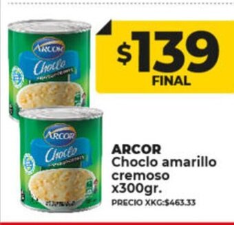 Supermayorista Vital Arcor Choclo amarillo cremoso oferta