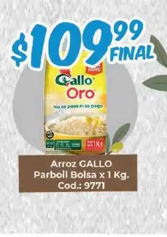Diarco Arroz Gallo Parboil Bolsa x 1kg oferta