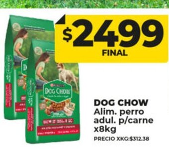 Supermayorista Vital Dog Chow Alim.perro adul.p/carne oferta