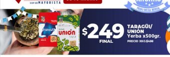 Supermayorista Vital Taragüi/ Unión Yerba oferta