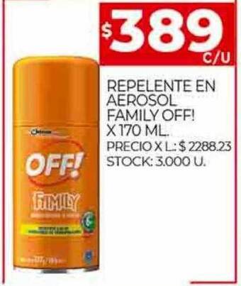 Supermercados DIA Repelente en aerosol family off! oferta